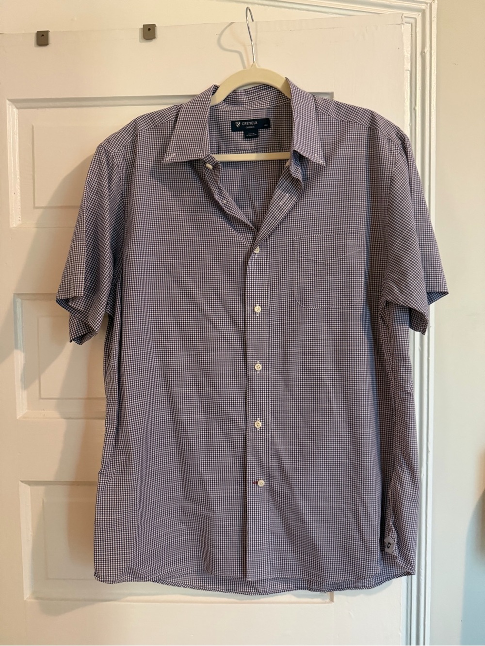 CREMIEUX Classics Purple & White Gingham Button Down